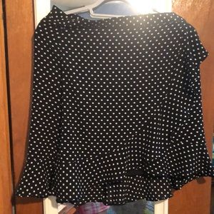 Max Studio polka dot skirt size S with ruffle